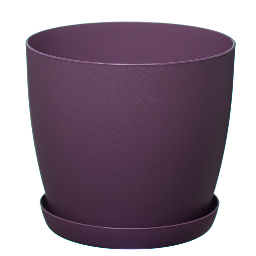 Plant Pots Indoor with Plant Saucer Flower Pots with Mat Surface and Plant Tray