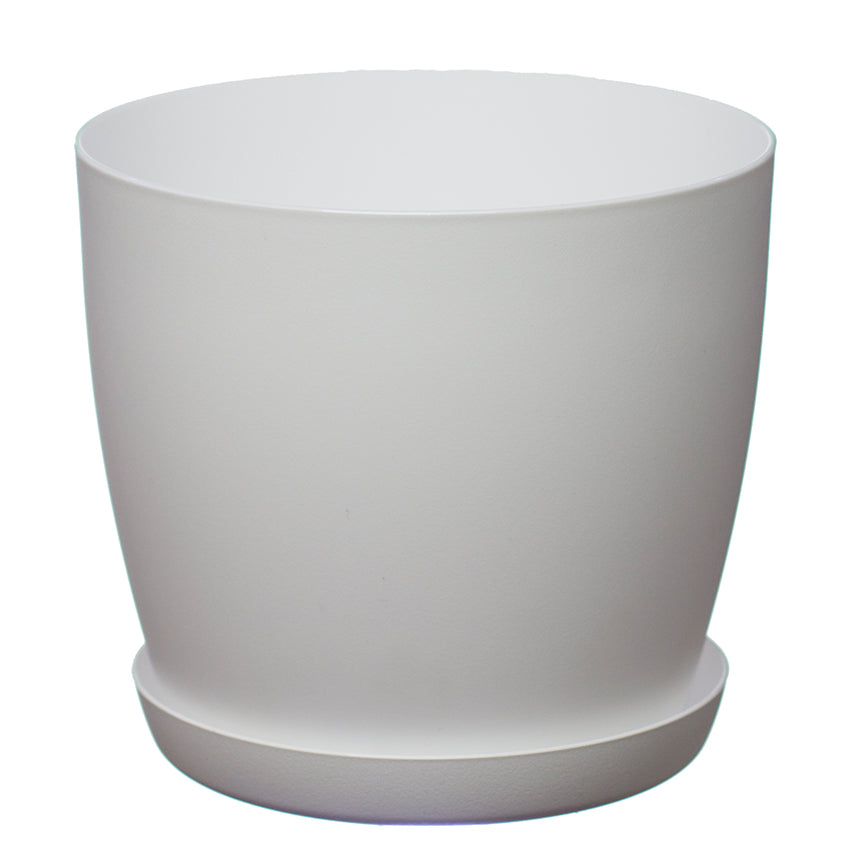 Plant Pots Indoor with Plant Saucer Flower Pots with Mat Surface and Plant Tray