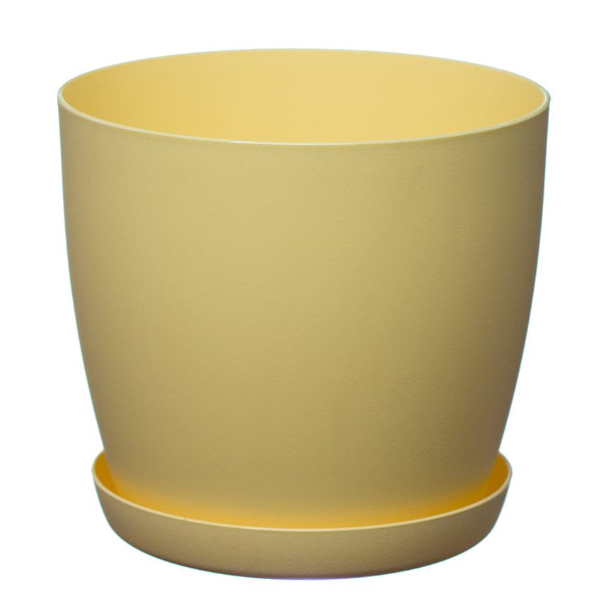 Plant Pots Indoor with Plant Saucer Flower Pots with Mat Surface and Plant Tray