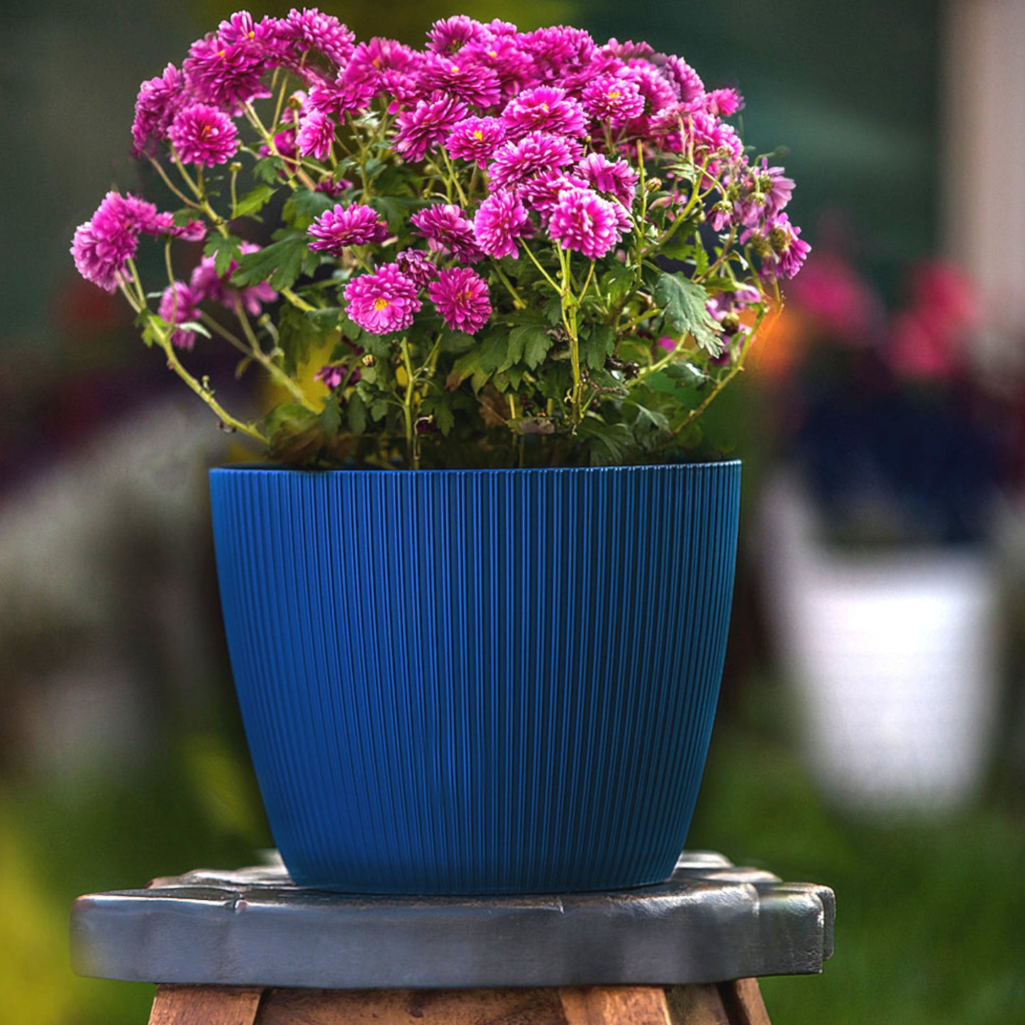 Plant Pots Indoor Set Of 3 Striped Pattern