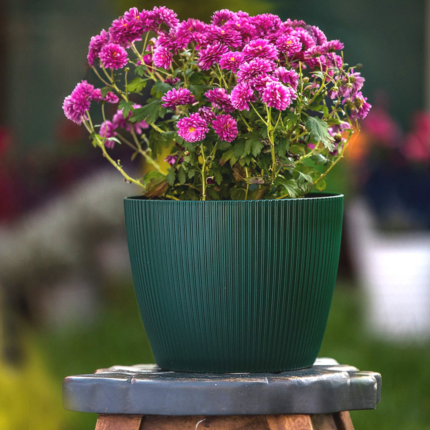 Plant Pots Indoor Set Of 3 Striped Pattern