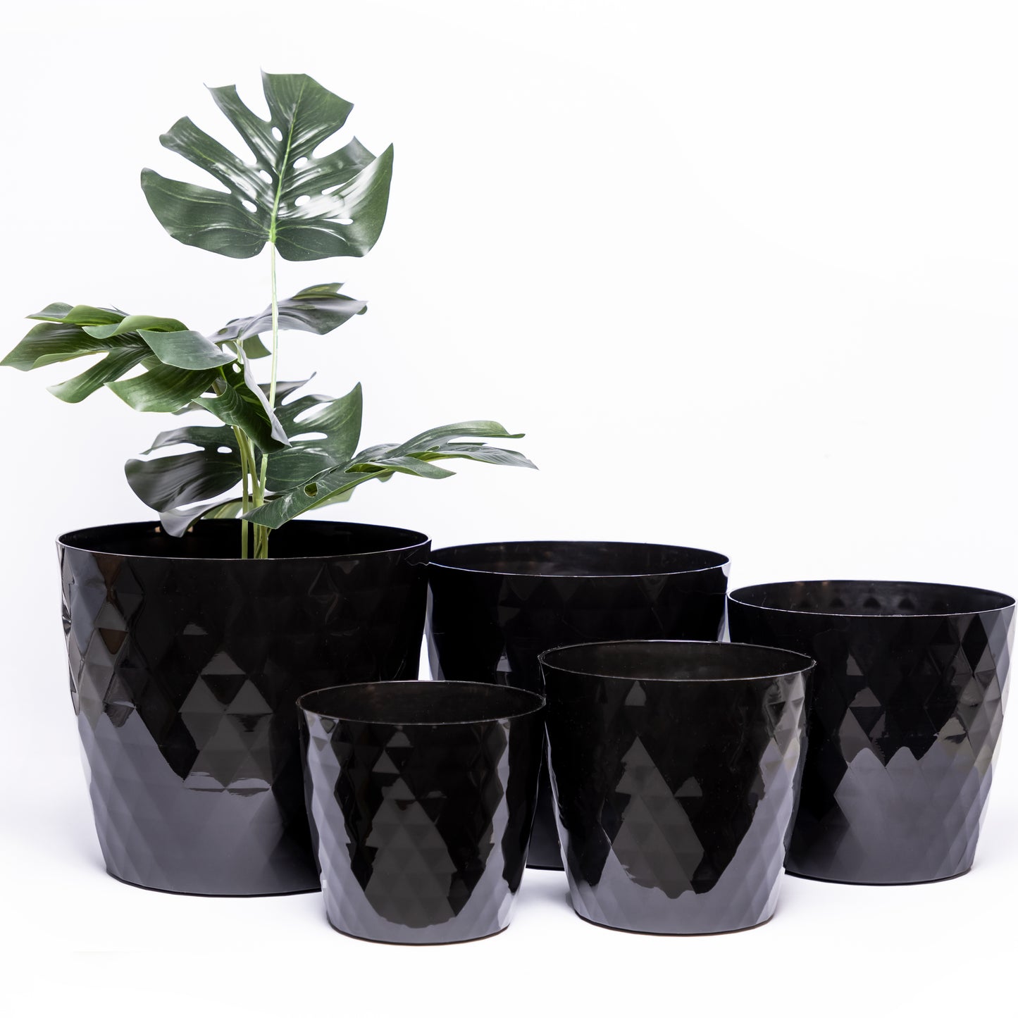 Plant Pots Indoor Crystal Set Of 5 12/14/16/18/20cm