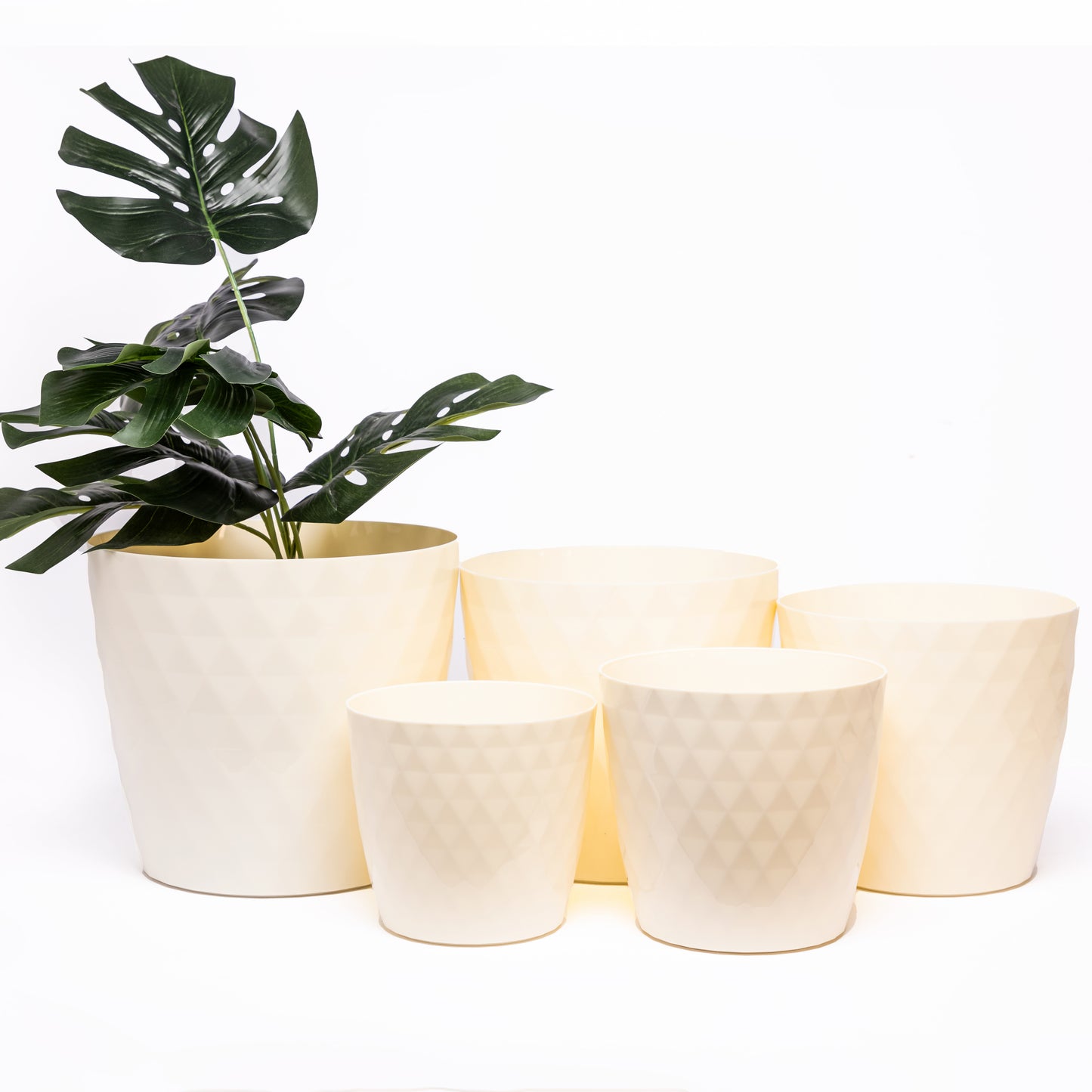 Plant Pots Indoor Crystal Set Of 5 12/14/16/18/20cm