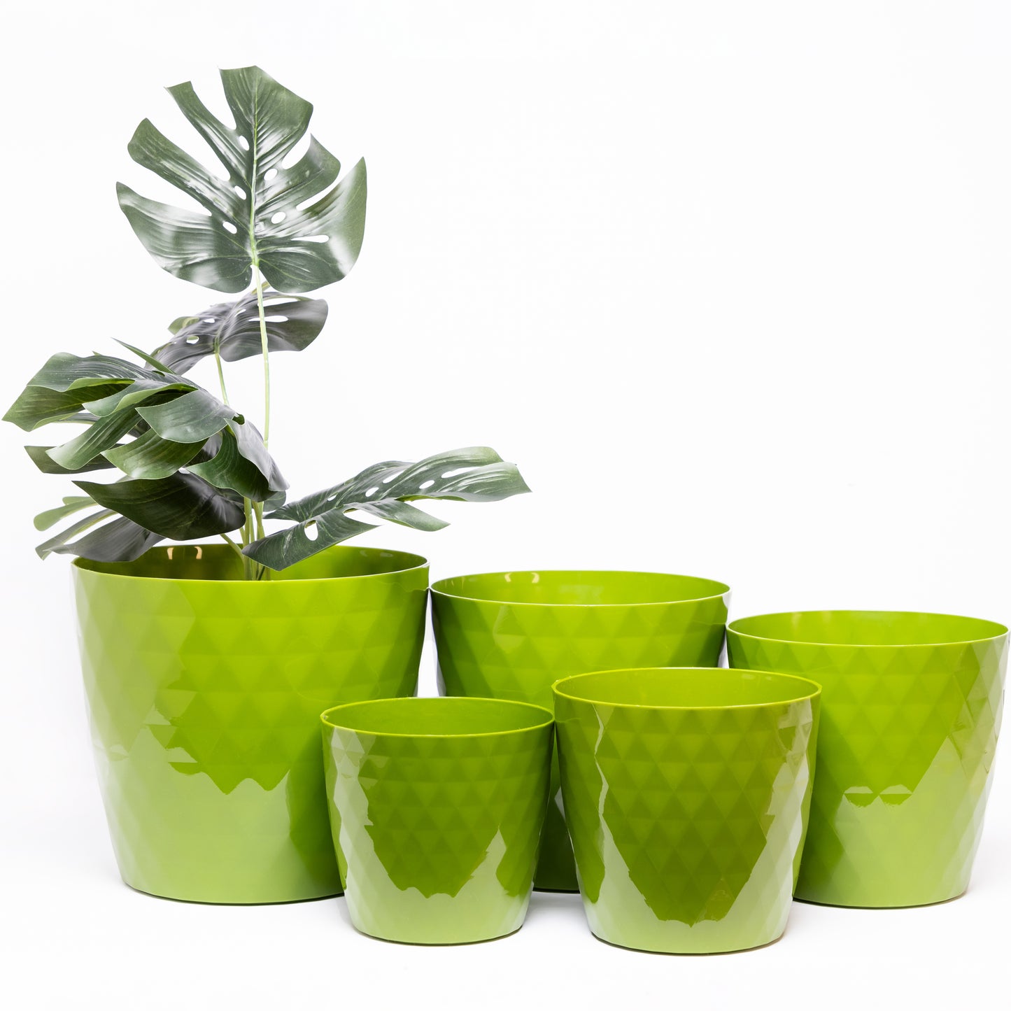 Plant Pots Indoor Crystal Set Of 5 12/14/16/18/20cm