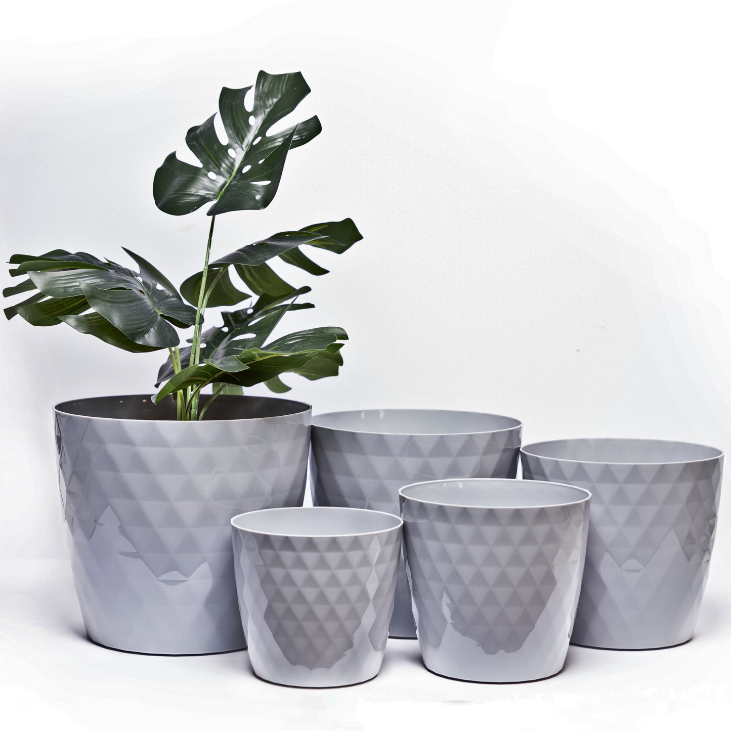 Plant Pots Indoor Crystal Set Of 5 12/14/16/18/20cm