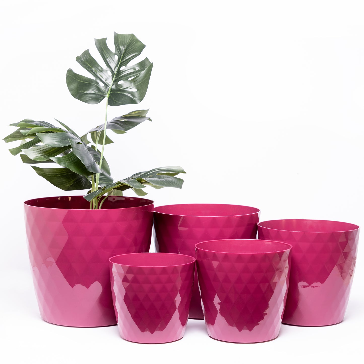 Plant Pots Indoor Crystal Set Of 5 12/14/16/18/20cm