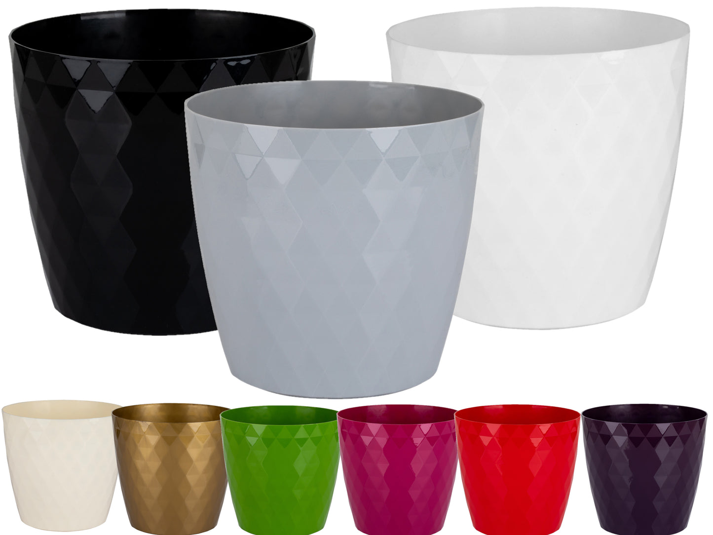 Plant Pots Indoor Garden Planter Decor Plastic Herbs Outdoor Pot Cover Crystal