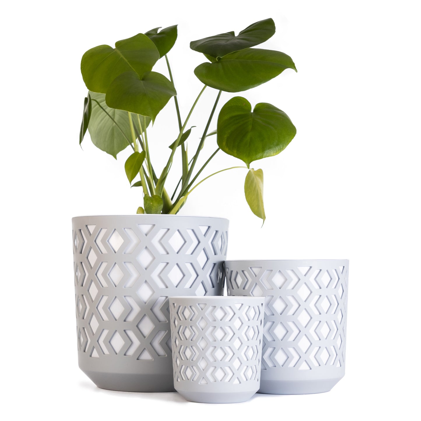 Plant Pots Indoor Large Aztek Set Of 3 Of Sizes 14/19/25cm