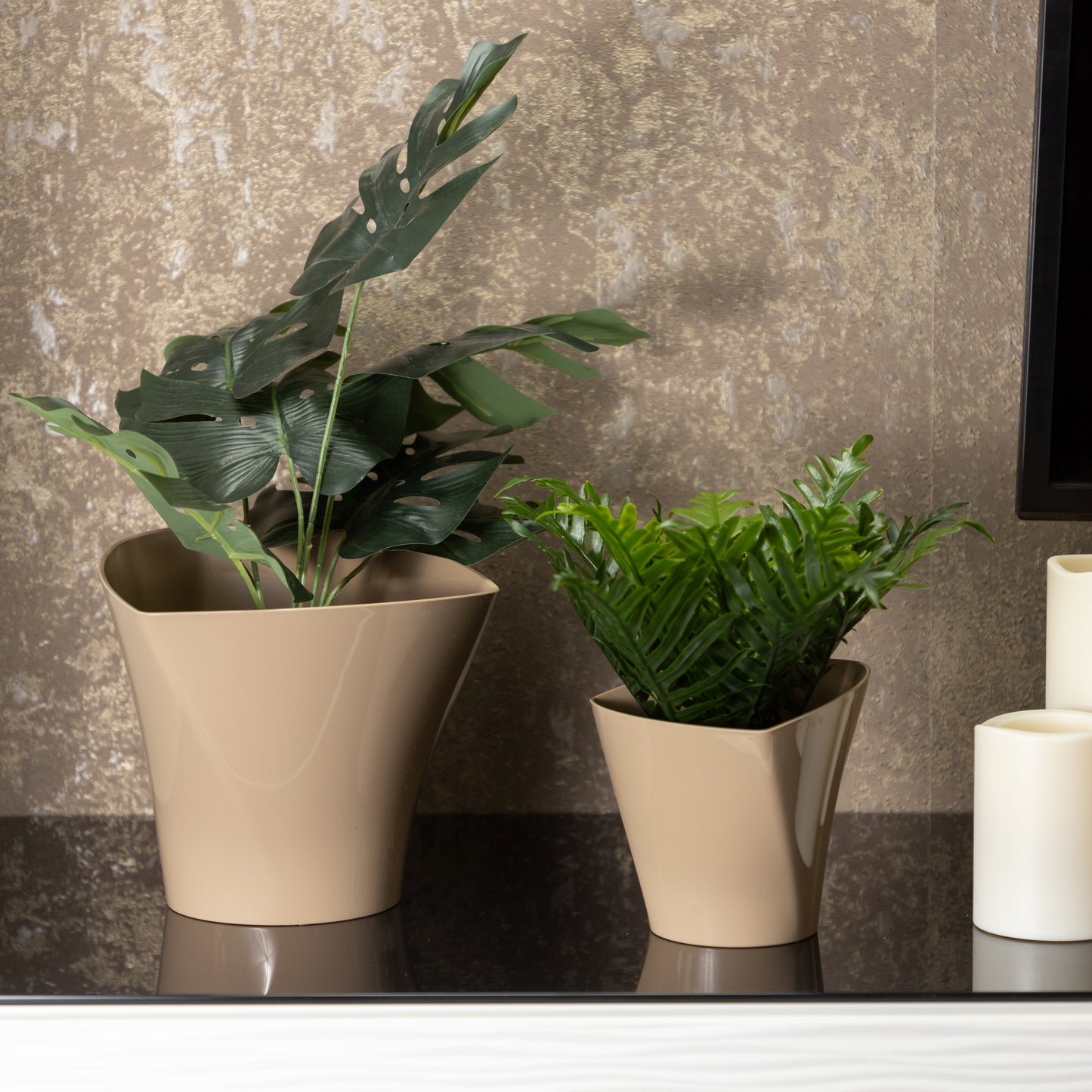 Plant Pots Indoor Twister Set Of 5 Sizes 13/15/17/19/22cm