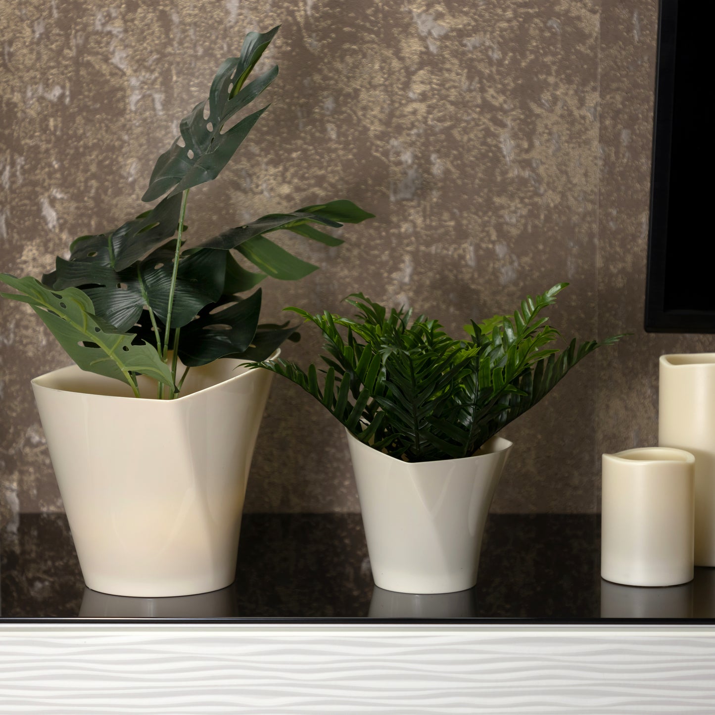 Plant Pots Indoor Twister Set Of 5 Sizes 13/15/17/19/22cm