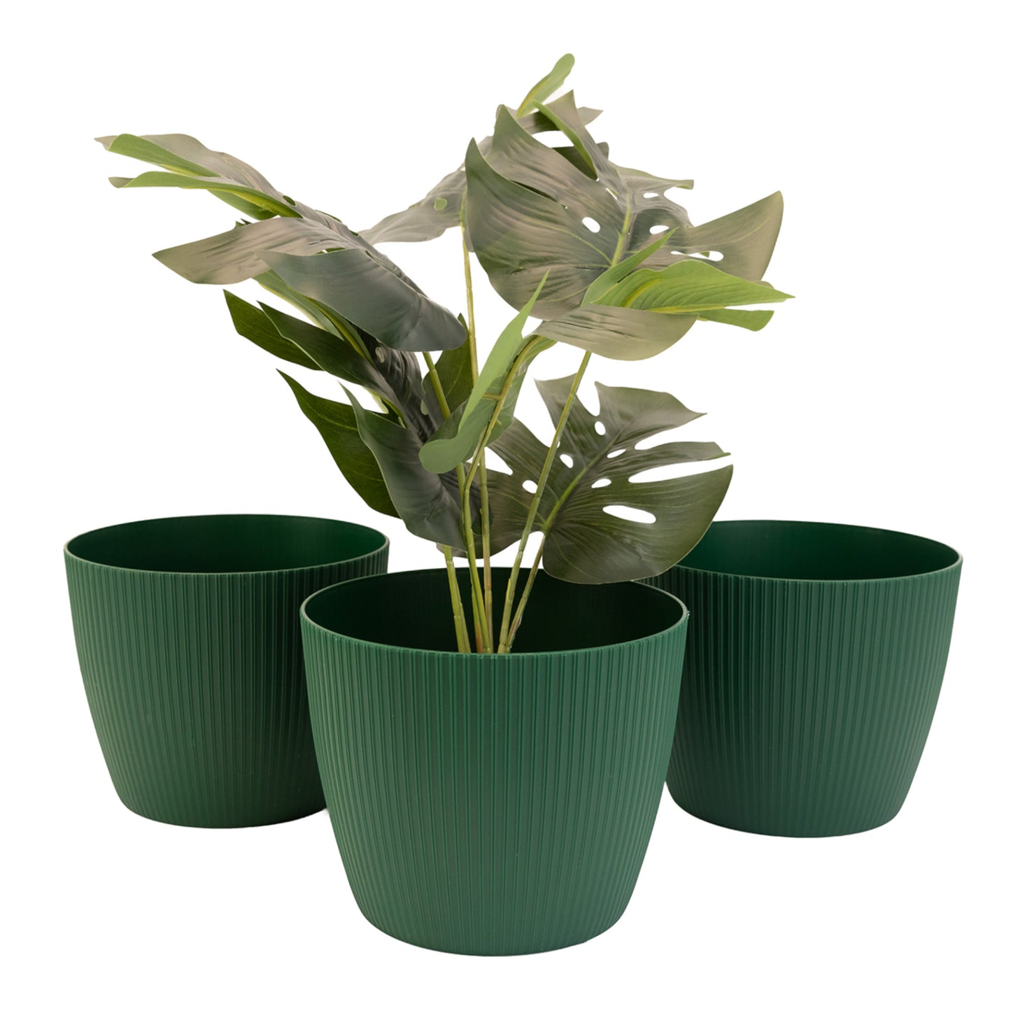 Plant Pots Indoor Set Of 3 Striped Pattern