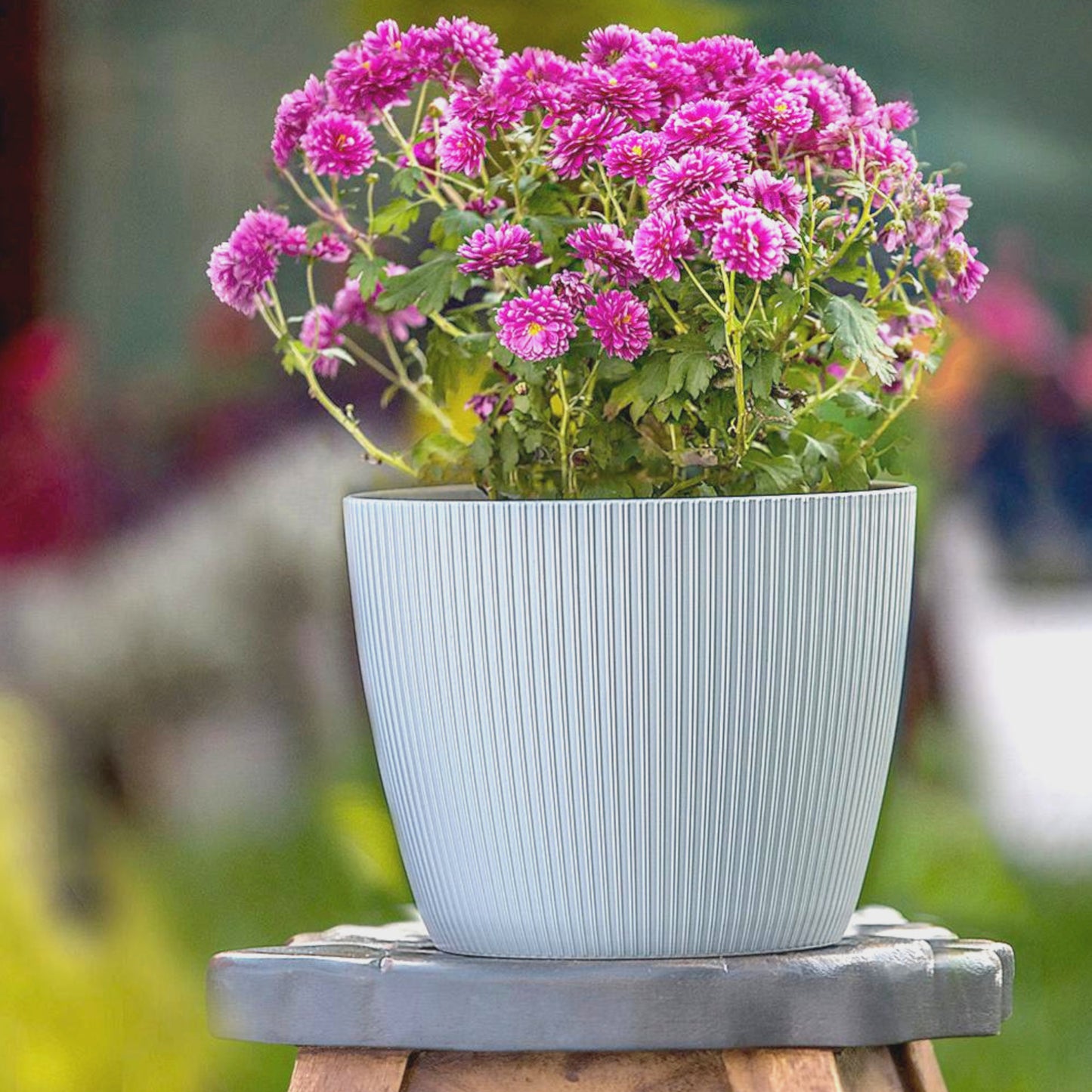 Plant Pots Indoor Set Of 3 Striped Pattern
