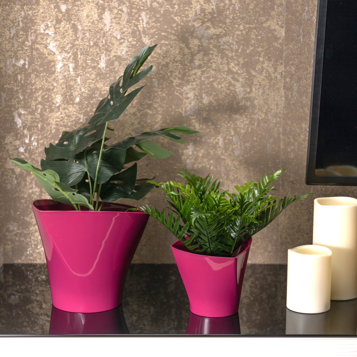 Plant Pots Indoor Twister Set Of 5 Sizes 13/15/17/19/22cm