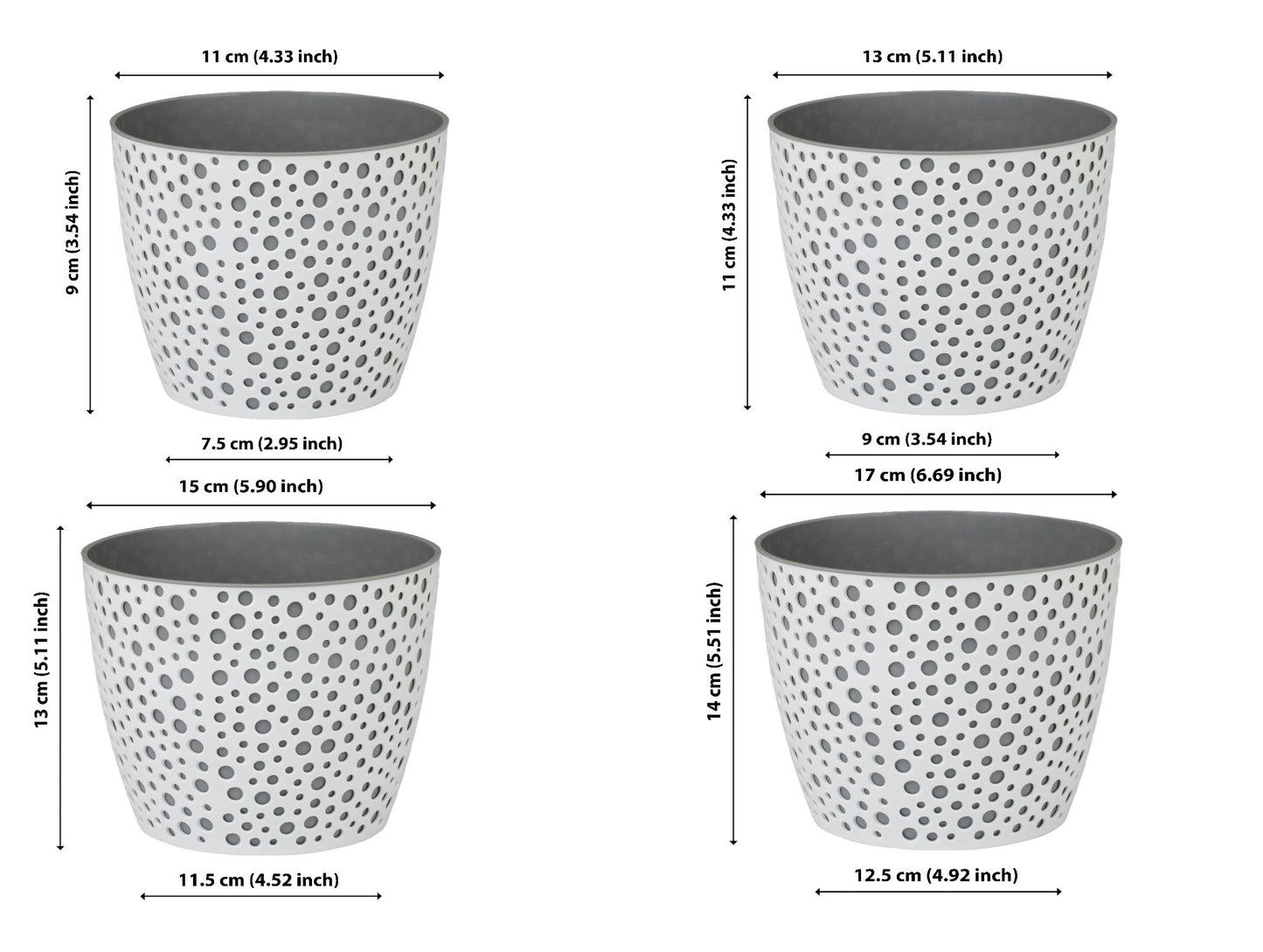 Plant Pots Indoor Vero Set of 3