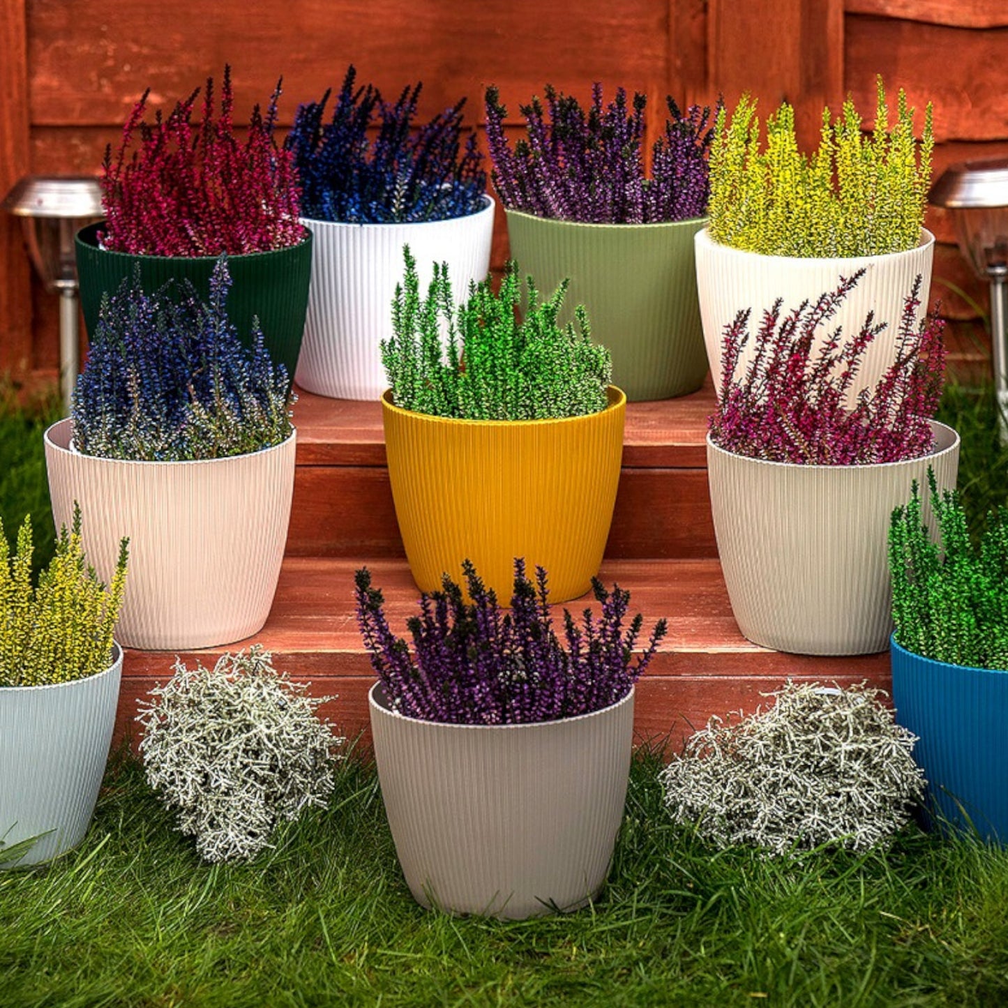 Plant Pots Indoor Striped Decorative Flower Pot Outdoor