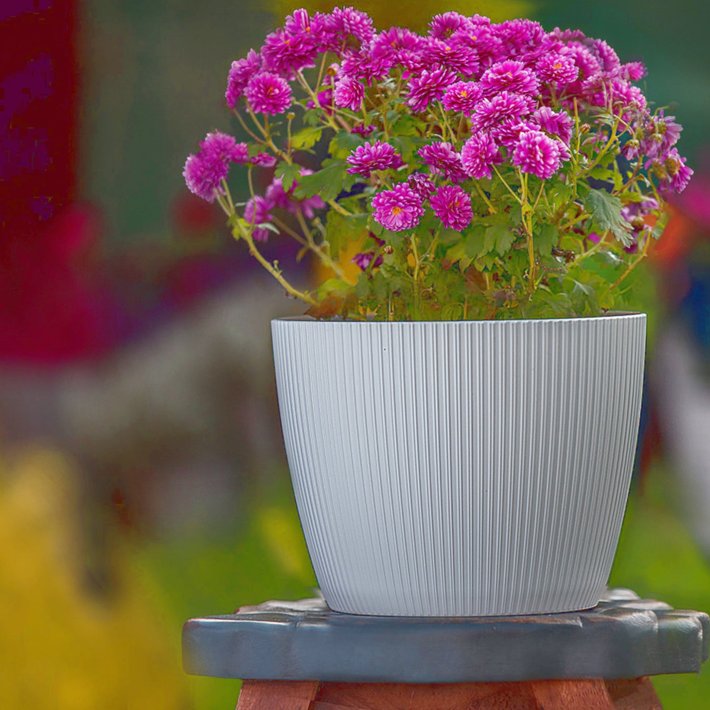 Plant Pots Indoor Striped Decorative Flower Pot Outdoor