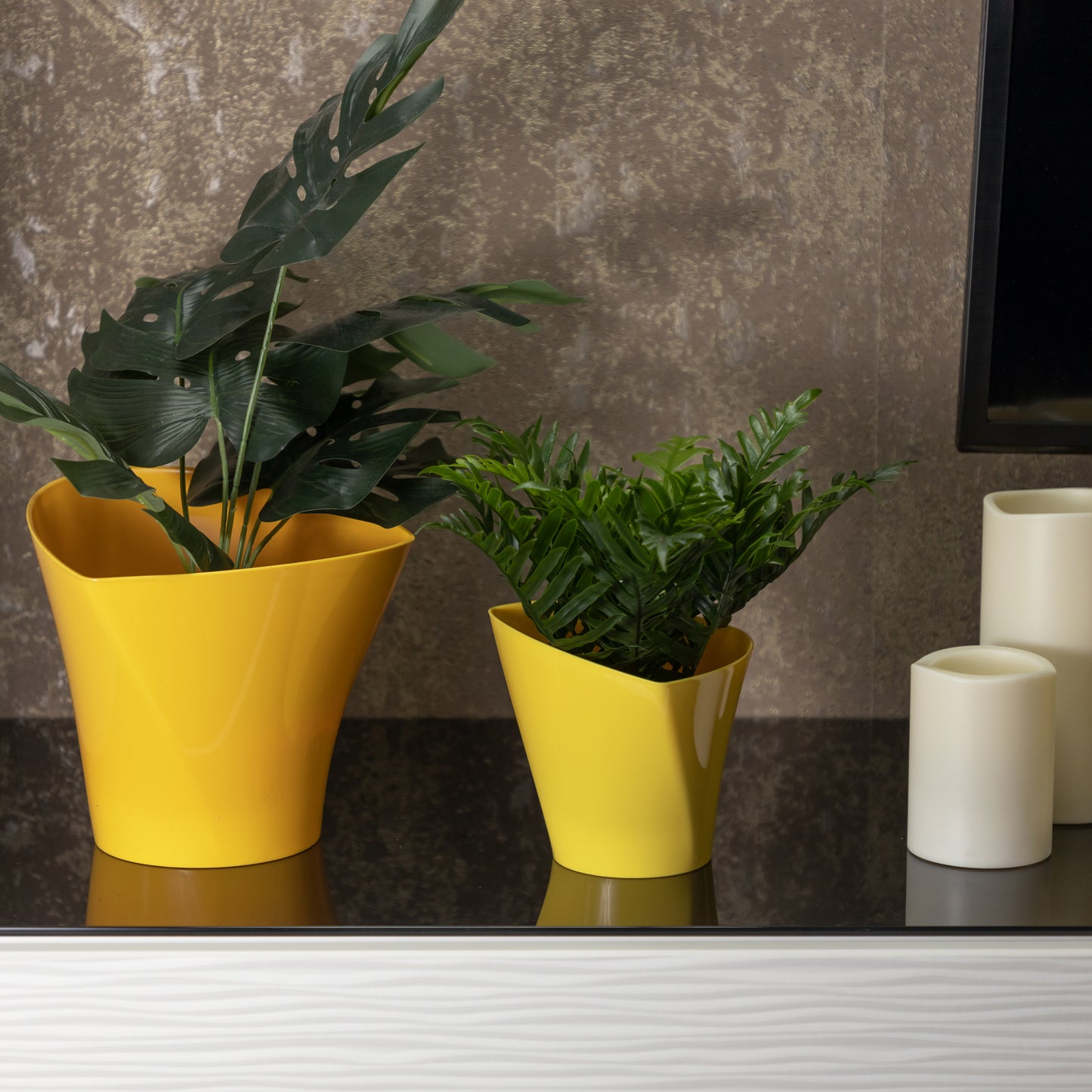 Plant Pots Indoor Twister Set Of 5 Sizes 13/15/17/19/22cm