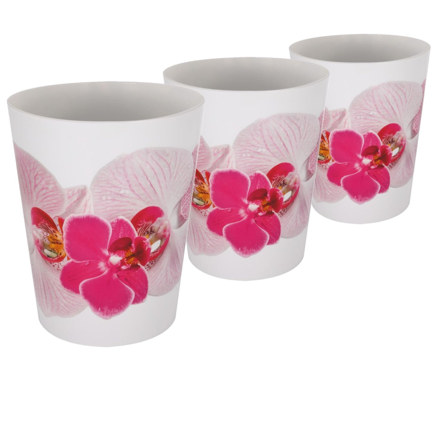 Plant Pots For Orchids 15.5cm Set Of 3 Exotic Pattern