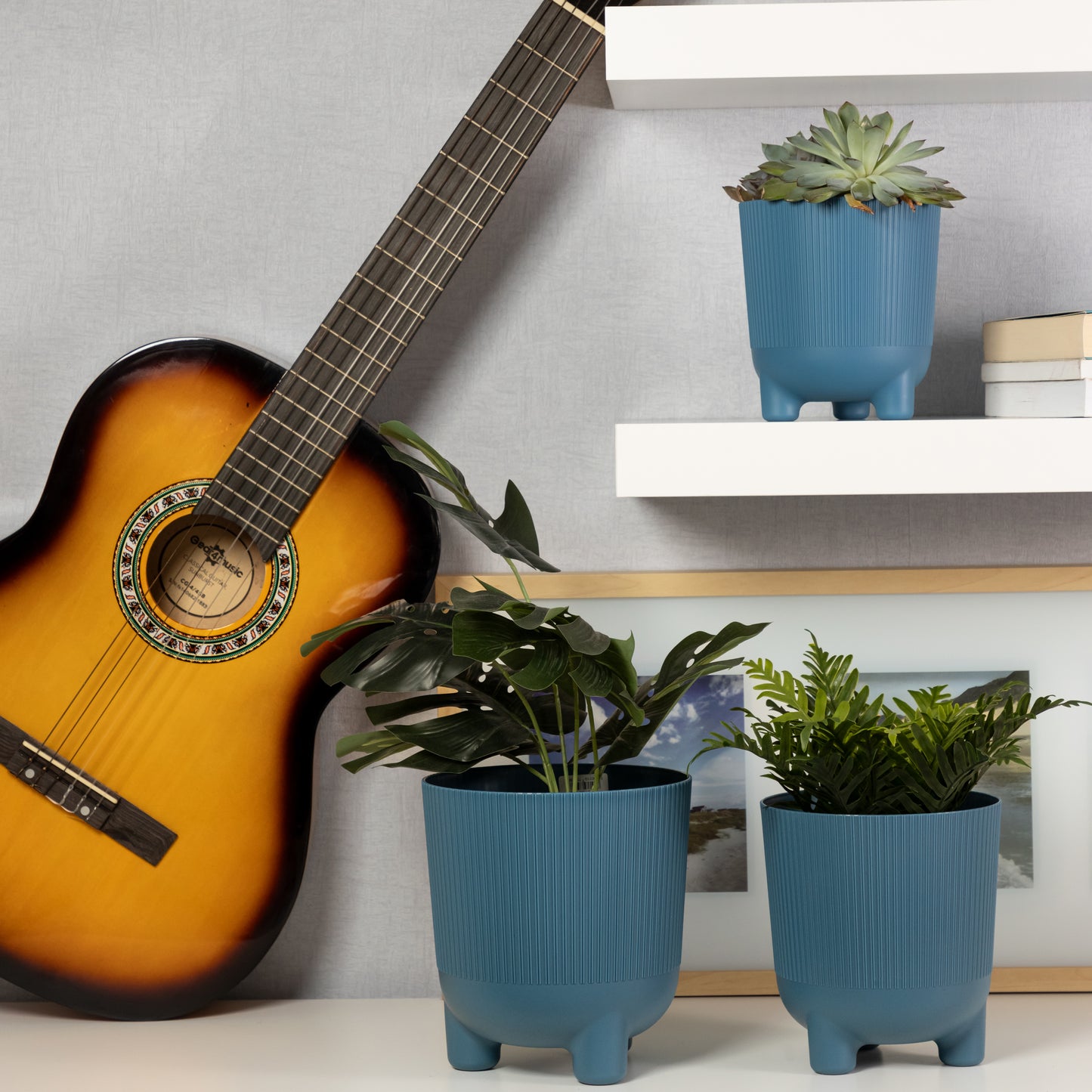 Plant Pots Indoor Trio Set Of 3 Sizes 14/16/18cm
