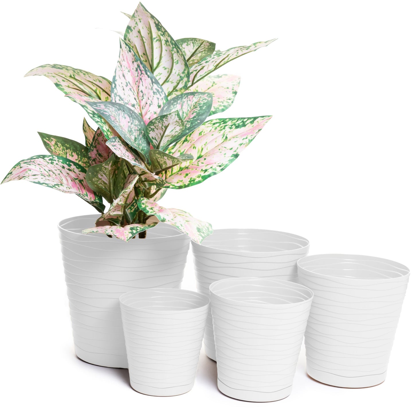 Plant Pots Indoor Tedi Set Of 5 Sizes 13/15/17/19/21cm