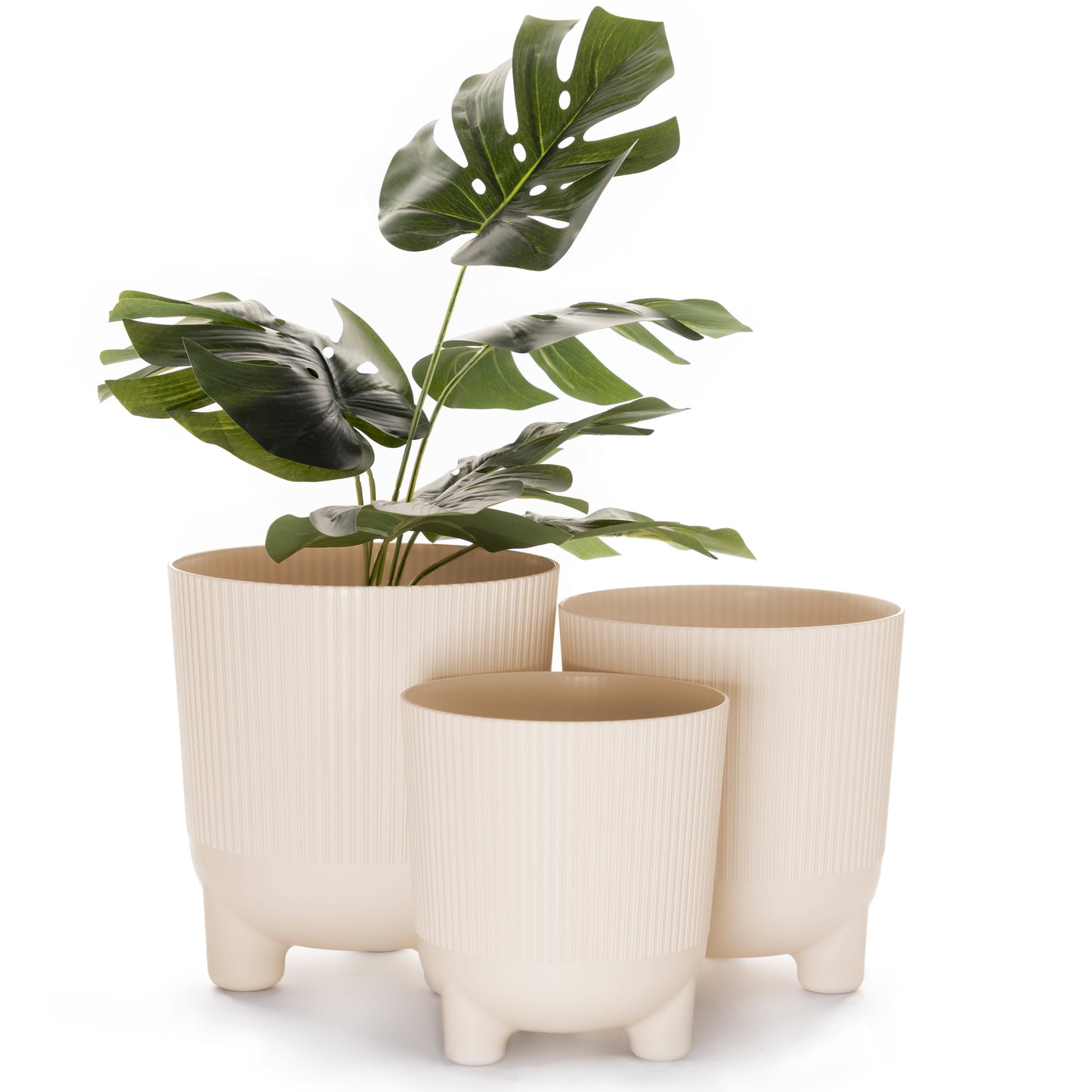 Plant Pots Indoor Trio Set Of 3 Sizes 14/16/18cm