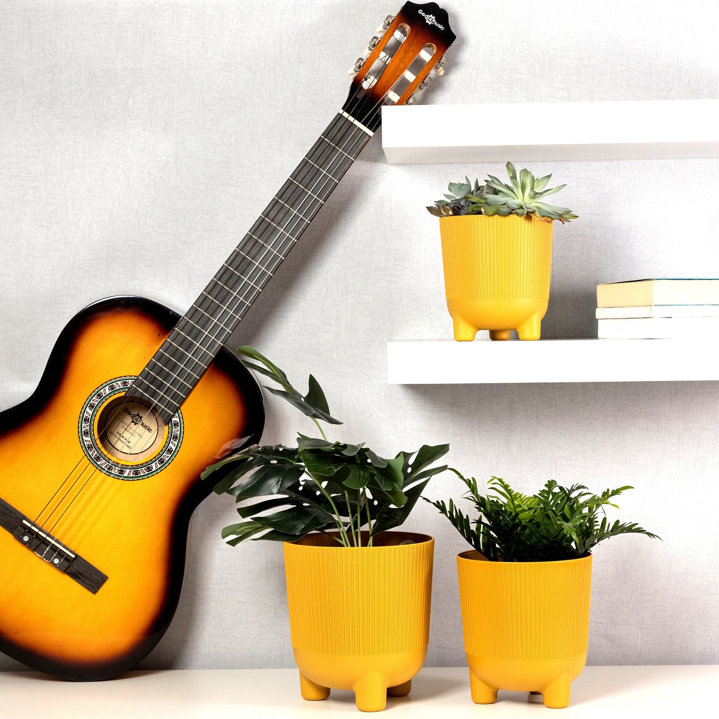 Plant Pots Indoor Trio Set Of 3 Sizes 14/16/18cm