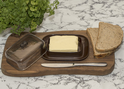 Butter Dish with Lid 12.5cm x 8cm Plastic Butter Dish for 200g Butter