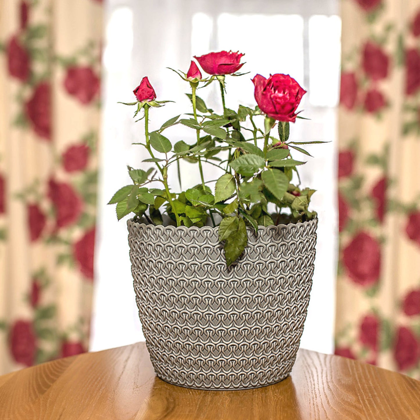 Plant Pots Indoor Knitted Set Of 3