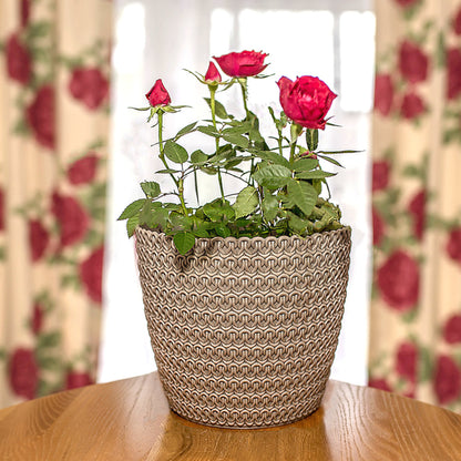 Plant Pots Indoor Knitted Set Of 3