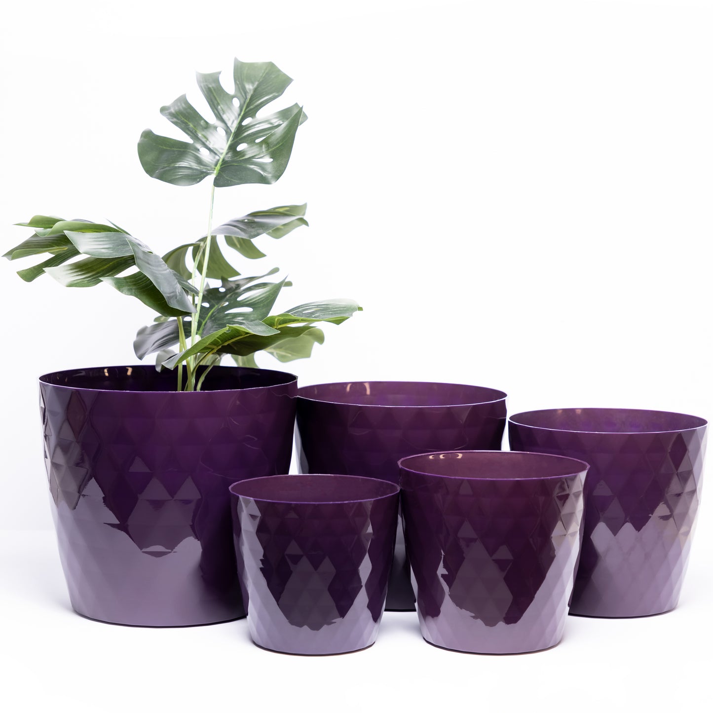 Plant Pots Indoor Crystal Set Of 5 12/14/16/18/20cm
