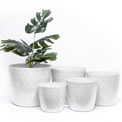Plant Pots Indoor Crystal Set Of 5 12/14/16/18/20cm