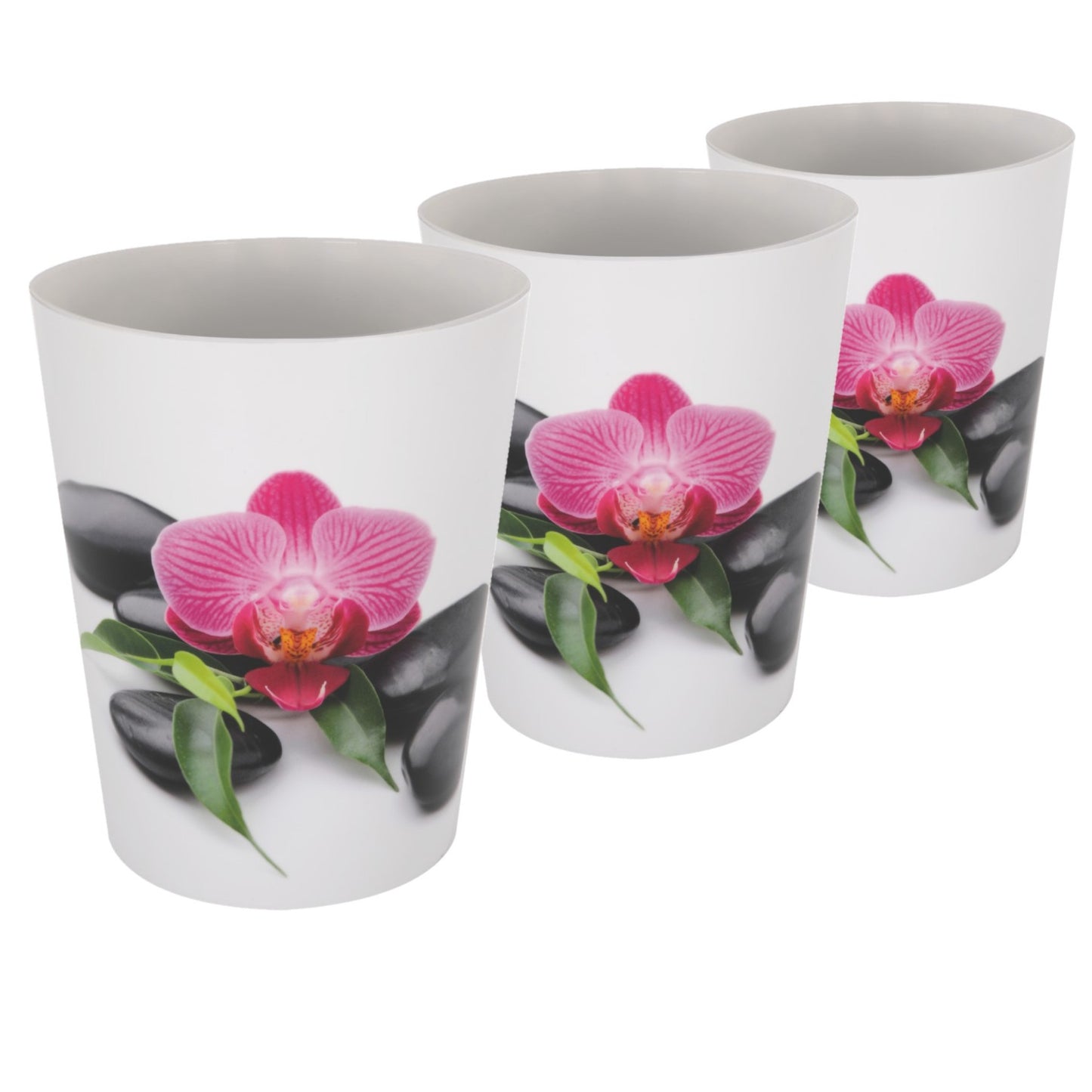 Plant Pots For Orchids 15.5cm Set Of 3 Exotic Pattern