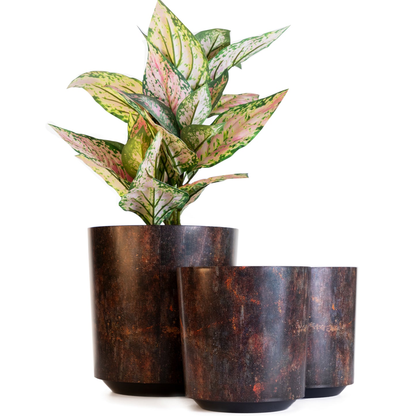 Plant Pots Indoor Outdoor Solo Set Of 3 19/19/25cm