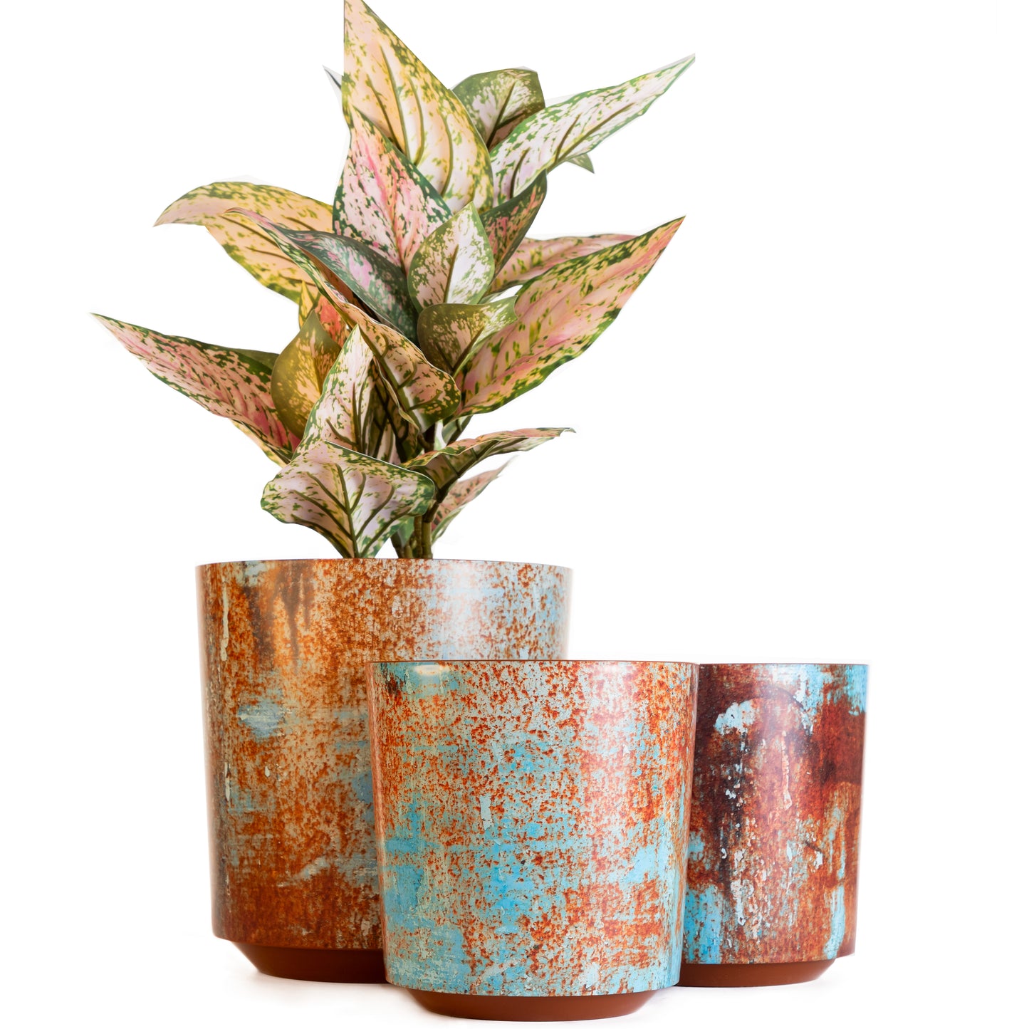 Plant Pots Indoor Outdoor Solo Set Of 3 19/19/25cm