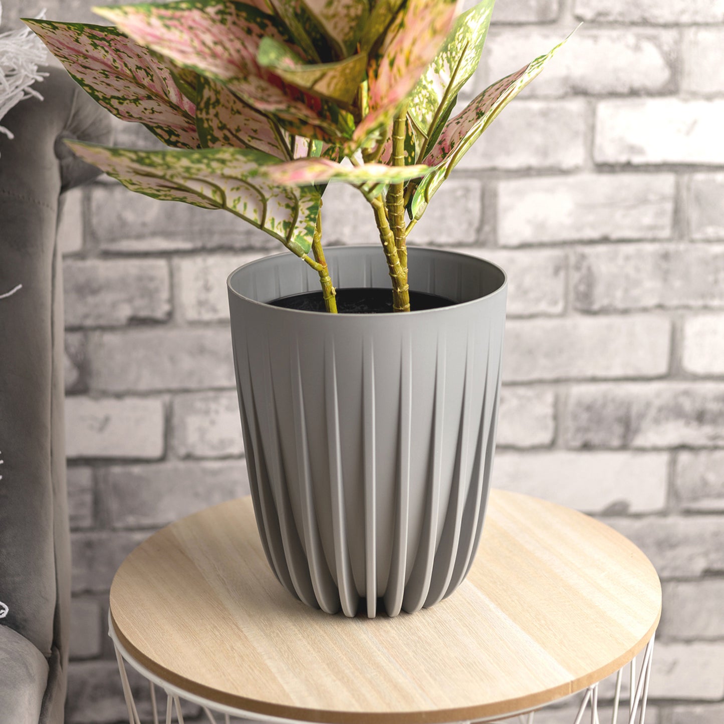 Plant Pots Indoor Outdoor Luxy Set Of 3 14.5/19/25cm