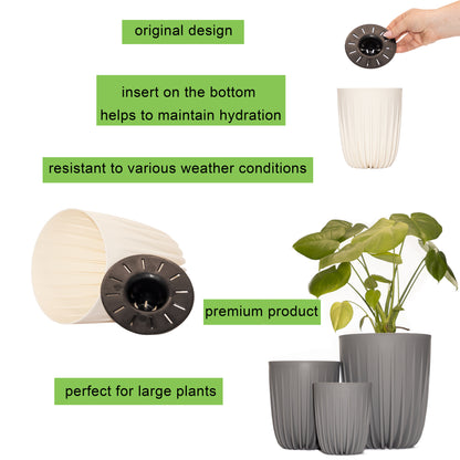 Plant Pots Indoor Outdoor Luxy Set Of 3 14.5/19/25cm