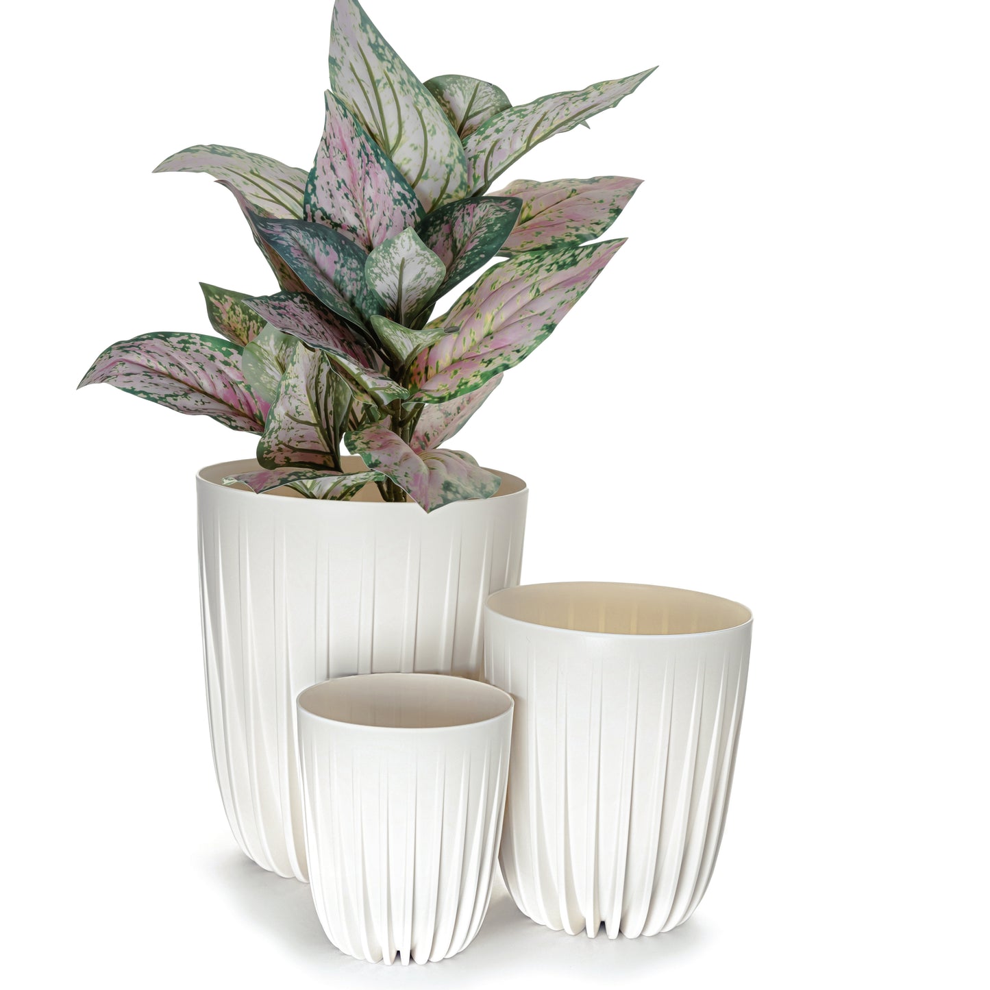 Plant Pots Indoor Outdoor Luxy Set Of 3 14.5/19/25cm