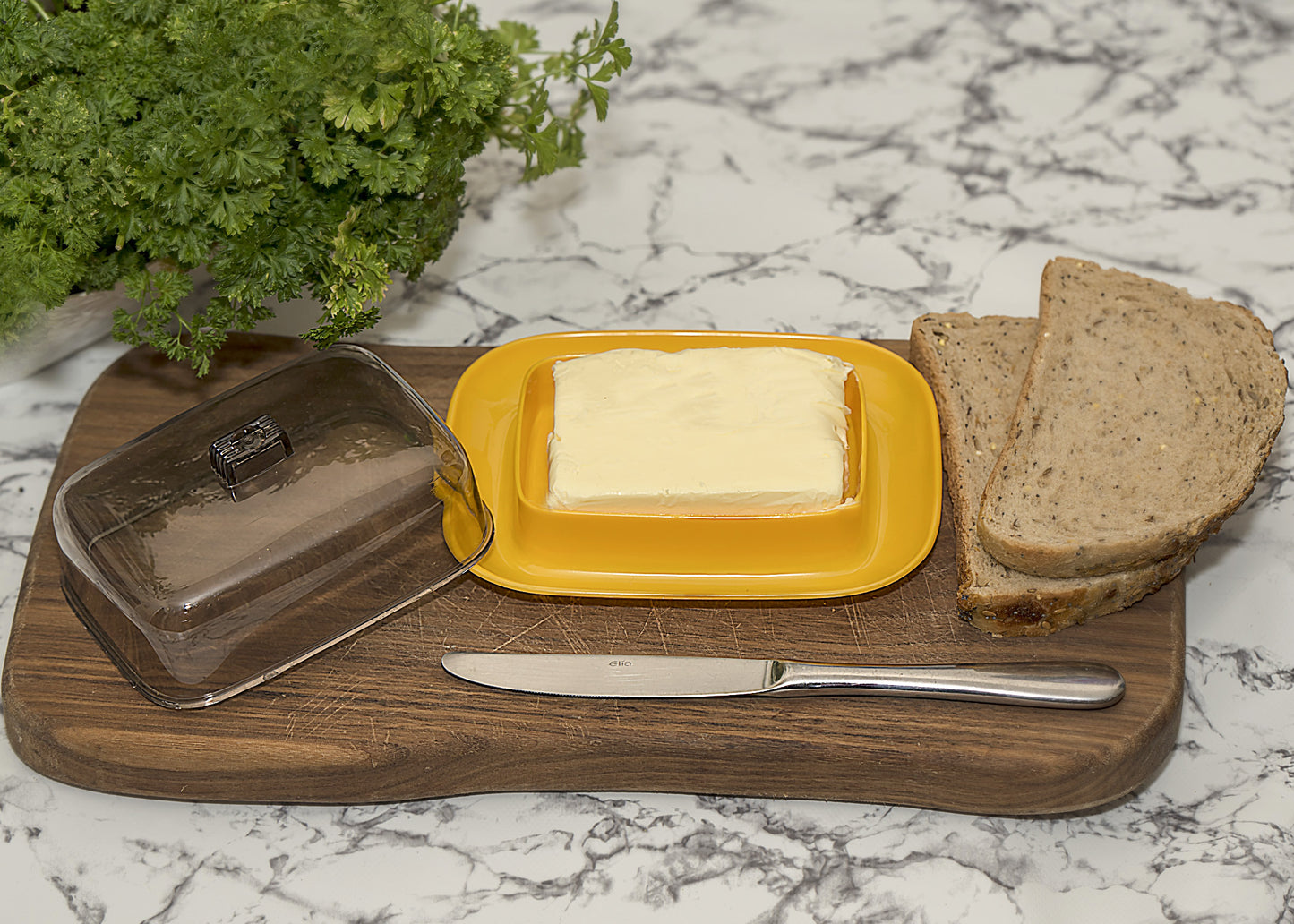 Butter Dish with Lid 12.5cm x 8cm Plastic Butter Dish for 200g Butter